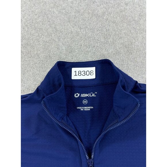 IBKUL Half‎ Zip Light Weight Mock Neck Top (Women's X-Small) Blue - Picture 4 of 12